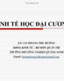 Bài giảng Kinh tế học đại cương - Chương 1: Khái quát chung về kinh tế học và nền kinh tế