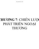 Bài giảng Kinh tế ngoại thương - Chương 7: Chiến lược phát triển ngoại thương