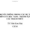 TRUYỀN THÔNG TRONG CÁC DỰ ÁN NGHIÊN CỨU BẮC NAM