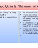 Quản lý Nhà nước về kinh tế