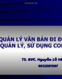 Quản lý văn bản đến đi - Quản lý và sử dụng con dấu