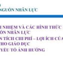 Bài giảng Kinh tế học lao động - Chương 4: Đầu tư nguồn nhân lực