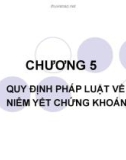 Bài giảng Luật Chứng khoán: Chương 5