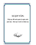 Luận văn tốt nghiệp Cao học chuyên ngành Kinh tế: Tiếp tục đổi mới quản lý ngân sách giáo dục - đào tạo ở nước ta hiện nay