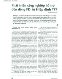 Phát triển công nghiệp hỗ trợ đón dòng FDI từ hiệp định TPP