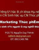 Bài giảng: Marketing thực phẩm