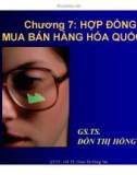 Bài giảng Quản trị xuất nhập khẩu: Chương 7 - GS.TS. Đoàn Thị Hồng Vân