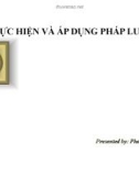 Bài giảng Thực hiện và áp dụng pháp luật