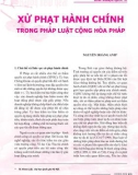 Xử phạt hành chính trong pháp luật Cộng hòa Pháp