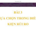 Bài giảng Kinh tế học vi mô (TS Trần Thị Hồng Việt) - Bài 3: Lựa chọn trong điều kiện rủi ro