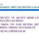 Bài giảng Kinh tế học lao động - Chương 2: Cung lao động trên thị trường lao động