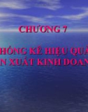 Bài giảng môn Nguyên lý thống kê kinh tế - Chương 7: Thống kê hiệu quả sản xuất kinh doanh