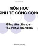 Môn học Kinh tế cộng đồng