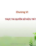 Bài giảng Tổng quan hoạt động thương mại về sở hữu trí tuệ - Chương 6: Thực thi quyền sở hữu trí tuệ