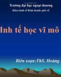 Bài giảng Kinh tế học vĩ mô II - ThS. Hoàng Xuân Bình