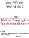 Bài giảng Kinh tế học - Phần vĩ mô 2: Bài 3