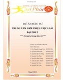 DỰ ÁN ĐẦU TƯ: TRUNG TÂM GIỚI THIỆU VIỆC LÀM ĐẠI PHÁT