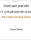 Bài giảng Bài 4: Hạch toán tăng trưởng - James Riedel (2)