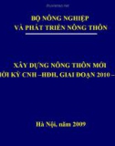 xây dựng nông thôn mới thời kỳ CNH -HĐH giai đoạn 2010 – 2020