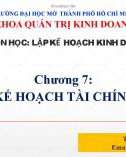 Bài giảng Lập kế hoạch kinh doanh: Chương 7 - ThS. Huỳnh Hạnh Phúc