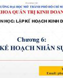 Bài giảng Lập kế hoạch kinh doanh: Chương 6 - ThS. Huỳnh Hạnh Phúc