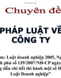 Bài giảng Pháp luật kinh doanh: Pháp luật về công ty - Công ty hợp doanh