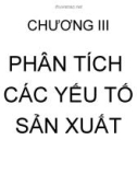 PHÂN TÍCH CÁC YẾU TỐ SẢN XUẤT