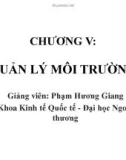 Kinh tế môi trường - Chương V: Quản lý môi trường