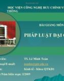 Bài giảng Pháp luật đại cương (TS. Lê Minh Toàn) - Chương 6: Luật hình sự và luật tố tụng hình sự