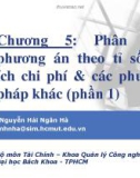 Bài giảng Lập và phân tích dự án: Chương 5 (phần 1) - Nguyễn Hải Ngân Hà