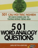 501 bài tập trắc nghiệm về cách chọn các từ tương đồng tiếng Anh: Phần 1