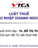 Bài giảng Luật Thuế thu nhập doanh nghiệp - TS. Đỗ Thị Thìn