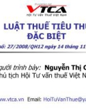 Bài giảng Luật Thuế tiêu thụ đặc biệt - Nguyễn Thị Cúc