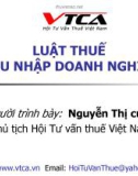 Bài giảng Luật Thuế thu nhập doanh nghiệp - Nguyễn Thị cúc