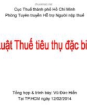 Bài giảng Luật thuế tiêu thụ đặc biệt - Vũ Đức Hiển