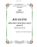 Bài giảng Phân tích hoạt động kinh tế - ĐH Phạm Văn Đồng