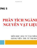 Bài giảng môn Đầu tư tài chính: Chương 5 - ThS. Từ Thị Hoàng Lan