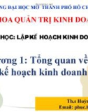 Bài giảng Lập kế hoạch kinh doanh: Chương 1 - ThS. Huỳnh Hạnh Phúc