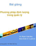 Phương pháp định lượng trong quản lý