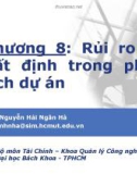 Bài giảng Lập và phân tích dự án: Chương 8 - Nguyễn Hải Ngân Hà