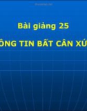 Bài giảng 25: Thông tin bất cân xứng