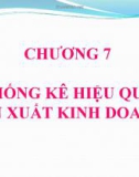 Bài giảng Nguyên lý thống kê kinh tế - Chương 7: Thống kê hiệu quả sản xuất kinh doanh