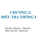 Bài giảng Nguyên lý thống kê - Chương 2: Điều tra thống kê