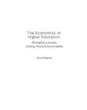 THE ECONOMICS OF HIGHER EDUCATION