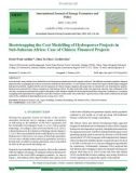 Bootstrapping the cost modelling of hydropower projects in sub-Saharan Africa: Case of chinese financed projects