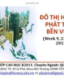 ĐÔ THỊ HÓA & PHÁT TRIỂN BỀN VỮNG (Week 9, 23 April 2012) - ĐÔ THỊ HÓA TẠI CÁC NƯỚC ĐANG PHÁT TRIỂN