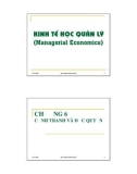 Bài giảng Kinh tế học quản lý (Managerial Economics): Chương 6 - Phan Thế Công