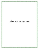 Đề thi MIS Tin Học 2008