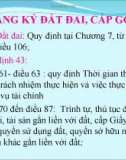 Bài giảng Đăng ký đất đai, cấp GCN