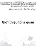 Bài giảng Kinh tế môi trường: Chương 1 - ĐH Kinh tế